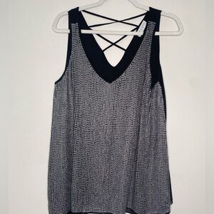 Lola and Sophie Black and Silver Sequin Top 100% Vuscose Size Medium